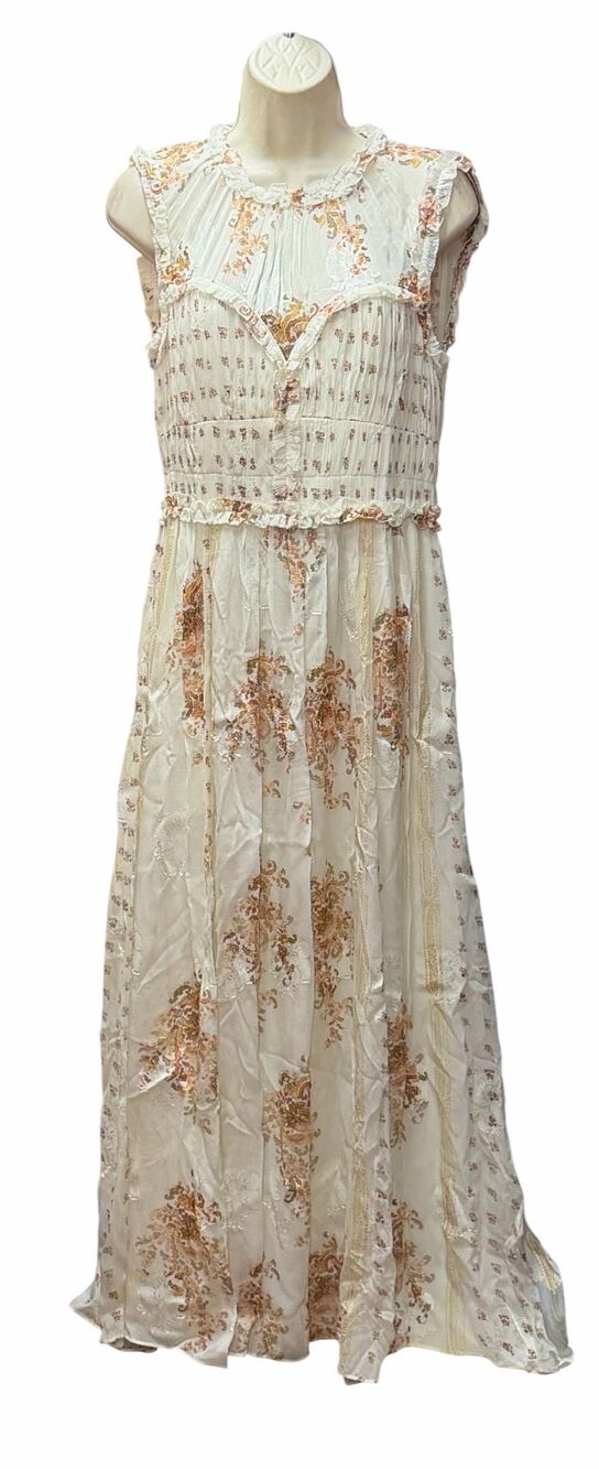 Ulla Johnson Kasia Sleeveless Floral Silk Midi Dress New with Tags Size 8 - Picture 6 of 10